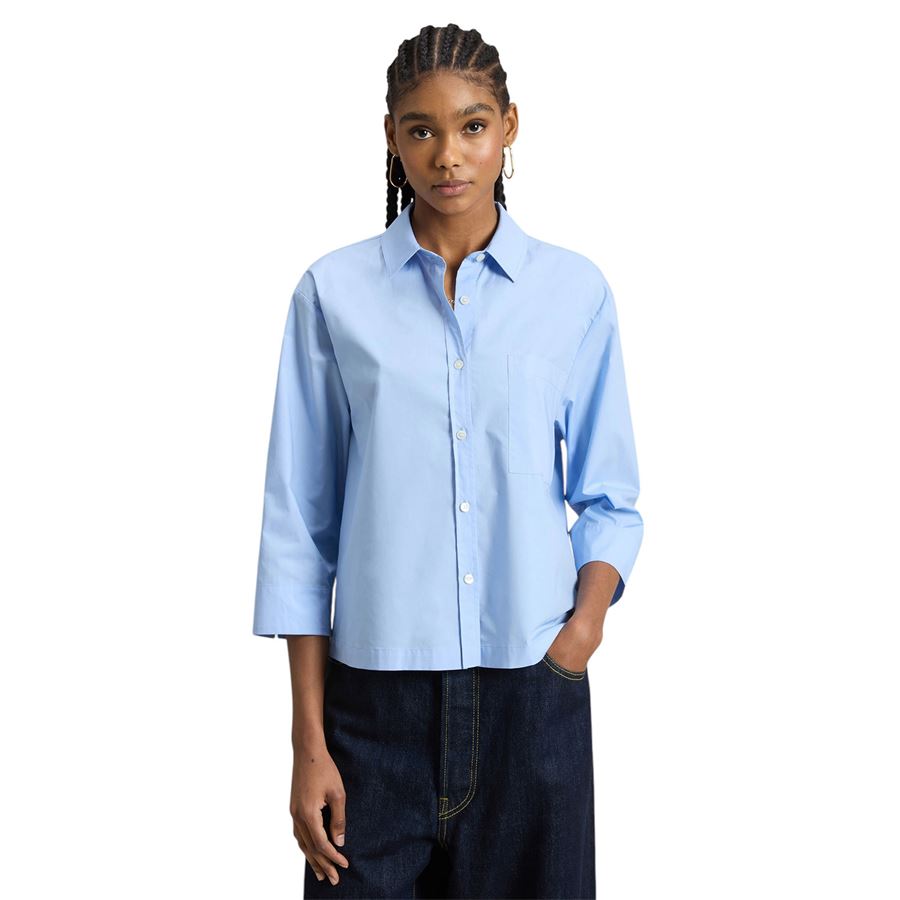 Camicia in popeline di puro cotone da donna Woolrich | CFWWSI020731160